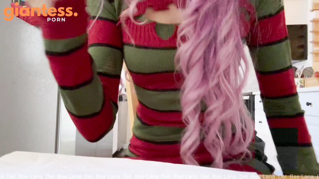 LanaDelBaeVideos - Giantess Babe In Fantasy Of Freddy Krueger And Shrinking Nightmare