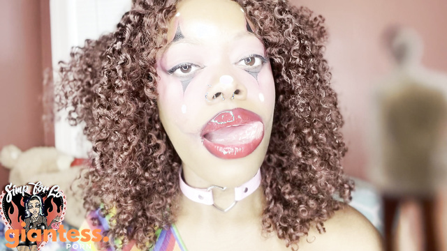 Special Appetite With Eaten Tiny By Giantess Clown In Pink Collar on Halloween