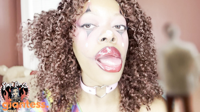 Special Appetite With Eaten Tiny By Giantess Clown In Pink Collar on Halloween