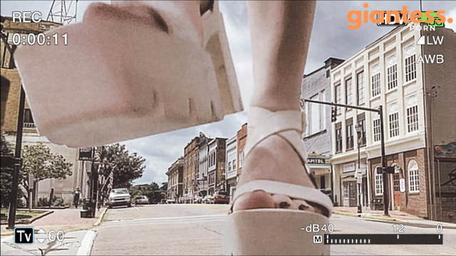 GiantGhost - Her New Dirty Feet In Magic Shoes Stomping The City By Giantess Lucy