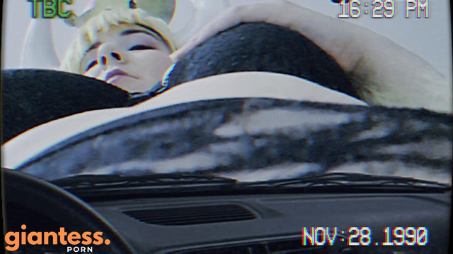 GiantGhost - Domina In Black Lingerie Want Eat You In Car: Giantess Lucy Exploration