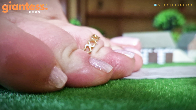 Giantess FootyQueen - Macro Destruction By Huge Toes In Extreme Squid Games Part 3