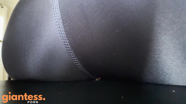 Giantess Tara - Special Butt Crushes And Teases in Shiny Yoga Leggings For Shrunken man