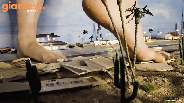Strength GTS Dioramas - Huge Feet Above The Streets: A Giantess Girl Crushes The City