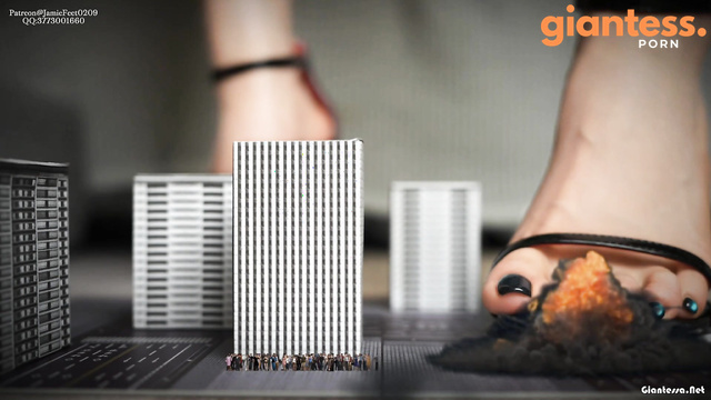 Jamie Feet - High Heels And Perfect Feet: A Giantess Crushes The Tiny Town