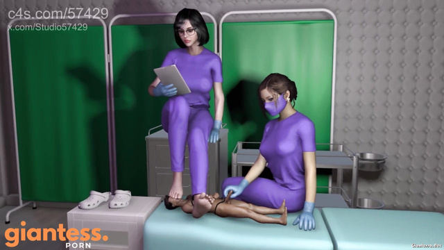 Studio 57429 - Giantess Medical Foot Smelling Procedure: A Strict Ballbusting Test