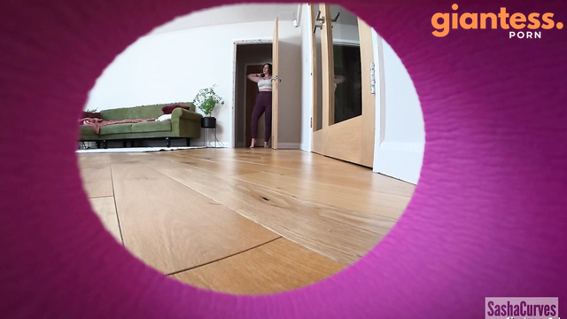 Sasha Curves - Yoga With A Gassy Giantess: Look At Her Perfection Curvy Body