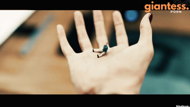 EleGTS - Shrinking Coworker: Giantess Holding A Tiny Man In Her Huge Hands
