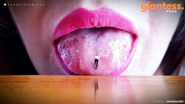 Giantess EditZ - Pink Lips Footy Queen in Slippers Shrunk Her Boyfriend Part 2