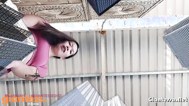 Giantess EditZ - Quinn In Pink Suit And City Beneath Her Brutal Soles