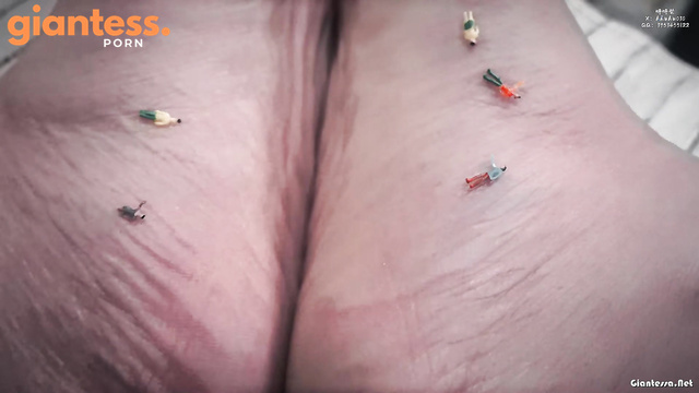Giantess Demoness Playing With Her Tiny Preys: Mini People Can't Run Away