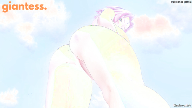 Poisoned Palkia - Angry Giga Pink Sakura Crushes The Innocent City In A Path Of Ruin