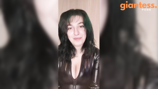 Jayne Melons - How A Tiny Fucks His Giant Girlfriend Wet Mouth In A Sexy Full Leather Suit