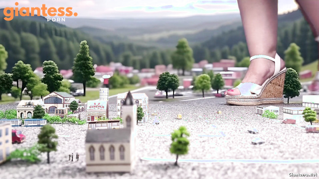 Giantess Goddess Alena - Mad Giantess In High Heels Crushes The Tiny City
