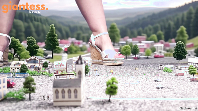 Giantess Goddess Alena - Mad Giantess In High Heels Crushes The Tiny City