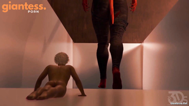 JS3DS - Gigantic Goddess Plays A Rumbling Game With Her Huge Feet In The Bathroom Part 2