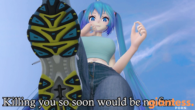 MMDSneakermeister - Blue Haired Giantess In Jeans Starts Ants Punishment Day Chapter 1