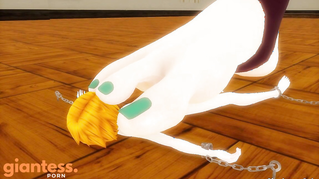 Giantess Monika Teasing Little Dick With Slow Footjob And Trample by Her Toes