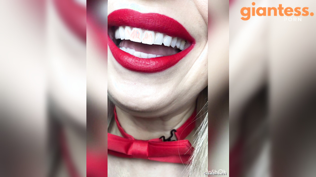 Giantessa789 - Big Plans For You In Giantess Mouth: Worship Of Red Lips While She Traps You