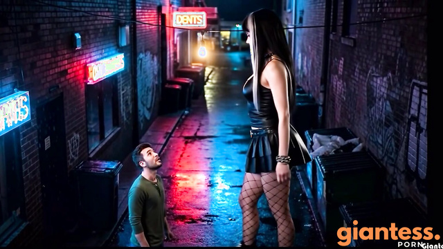 Gothic Giantess In The Town: Screaming Mad Girl Wants To Destroy All In Her Path