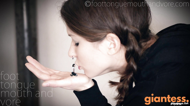 Foot Tongue Mouth and Vore - The Possessive Lesbian Mistress And Shrinking Girlfriend