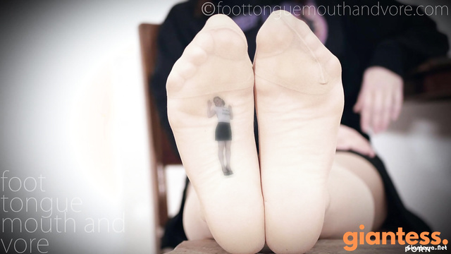 Foot Tongue Mouth and Vore - The Possessive Lesbian Mistress And Shrinking Girlfriend