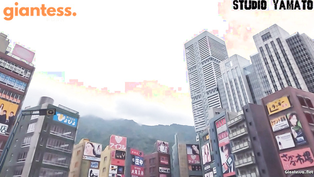 Studio Yamato - Huge Asian Mistress Destroy Little Town By Her Shining High Heels