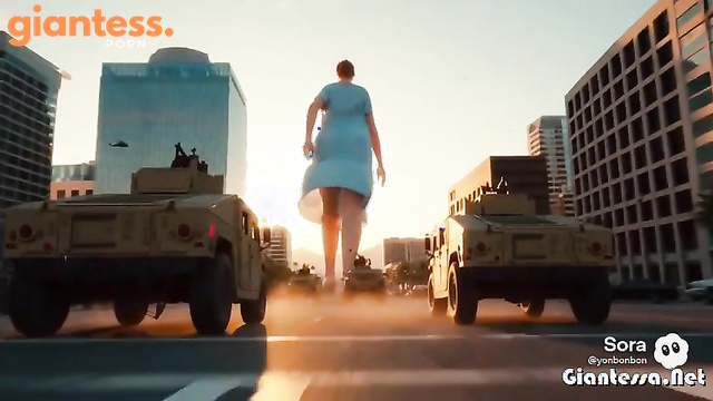 Pregnant And Hungry Giantess Escaped: She Smashing City By Her Dirty Feet Part 3