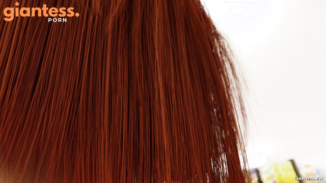 EleGTS - Tiny Man In Safe On Her Shoulder: Giantess Redhead Goes Shopping