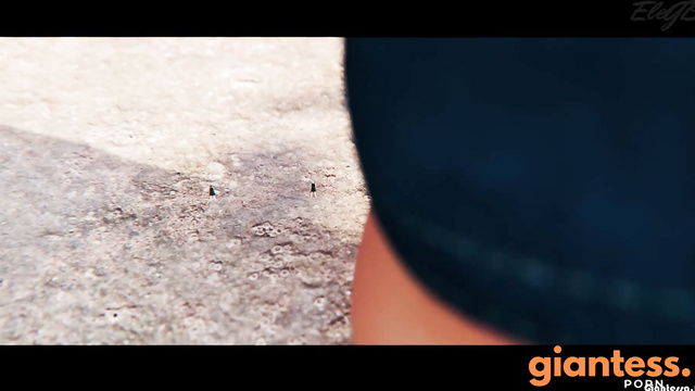 EleGTS - Giantess Unexpected Found Micro People Outdoor: Slow Barefoot Smashing