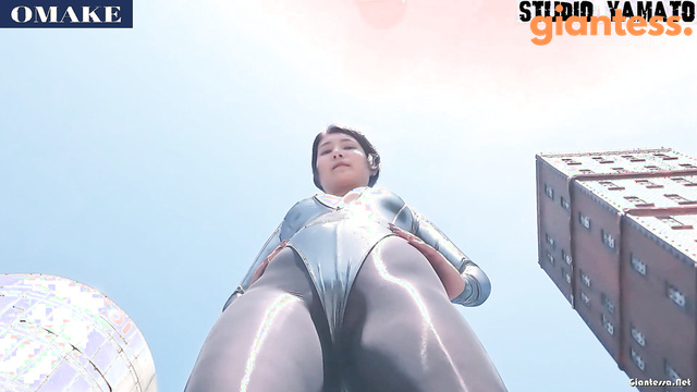 Studio Yamato - POV Session With Walking On The Street Giantess In Shining Nylon Suit
