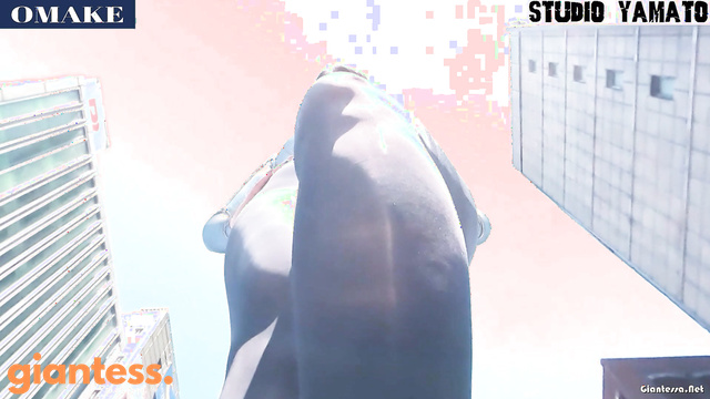 Studio Yamato - POV Session With Walking On The Street Giantess In Shining Nylon Suit