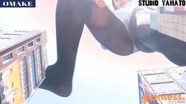 Studio Yamato - POV Session With Walking On The Street Giantess In Shining Nylon Suit
