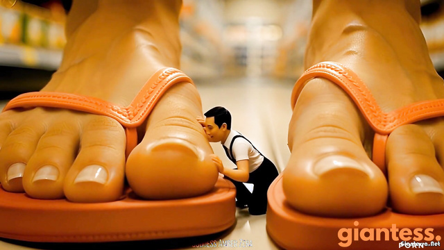 Goddess Amber Zera - Giantess In Summer Slippers Pickle Tiny Jar Manager
