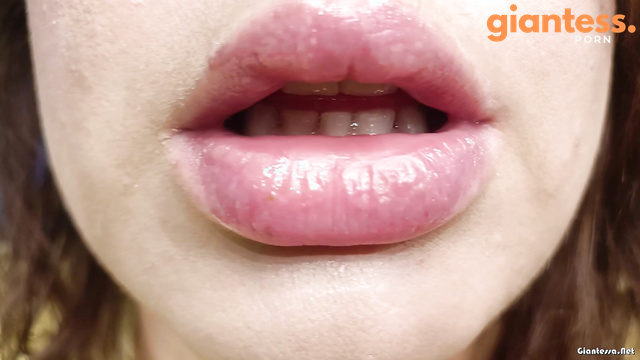 Giantess Goddess Alena - Close Up View On Giant Mouth: Brave Little Tailor