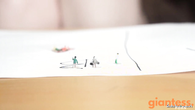 Under Control Asian Giantess Art: The Tiny Citizens Paint Game Challenge