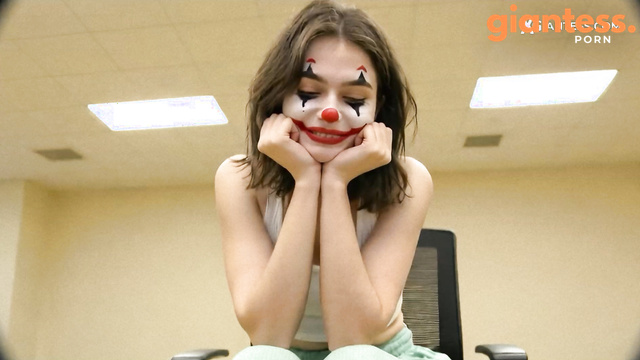 XGiantess - Backrooms Clown Girl Crushes Tiny Shrunken Man Under Her Feet