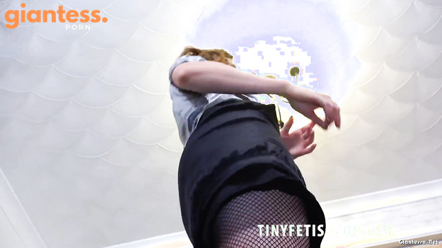 Tinyfetishfun - Giantess Honour May In Silk Pantyhose Humiliating A Little Man Part 5