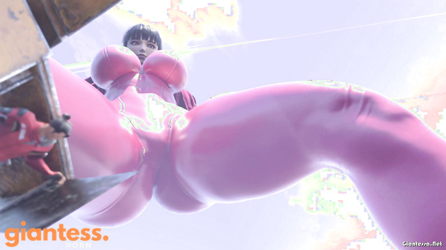 Giantess Desert Encounter: The Busty Visitor In Pink Latex And The Mini Girl Part 1