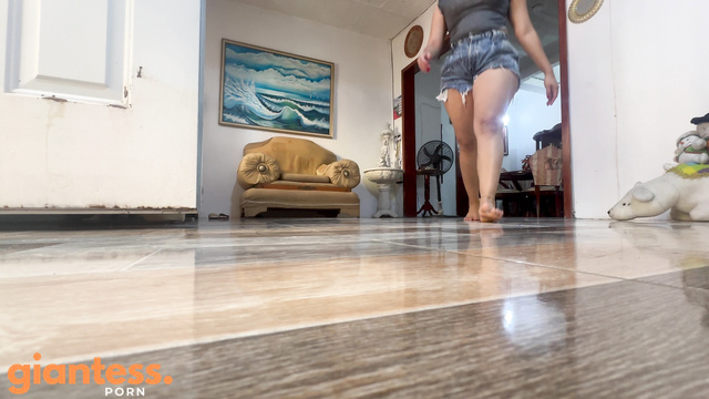 Rise Of The Giantess - Hot Babe Stomping Her Naughty Little Man To Pieces