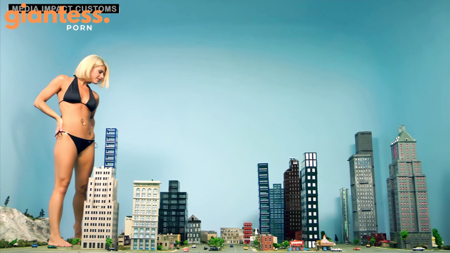 Media Impact Customs - Blonde Giantess Carissa Attacks The Innocent City In A Massive Rampage