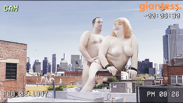GiantGhost - Hairy Giantess Lucy And Her Boyfriend Have Sex In The Middle Of The City