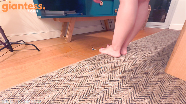 Rise Of The Giantess - Barefoot Kelly's Unaware Crush Enjoys Stomping All Over Her Little Fan