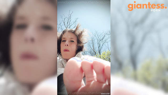 Foot Tongue Mouth and Vore - Horny Nora Humiliates Her Tiny Tinder Date With Her Sexy Feet Crushing