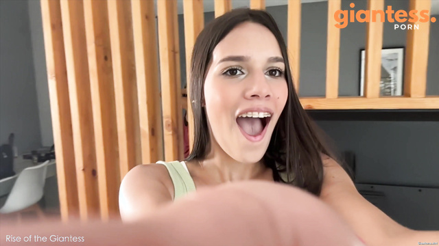 Rise Of The Giantess - Caught Another One: Gigantic Andrea Captures A Couple Of Tiny Guys