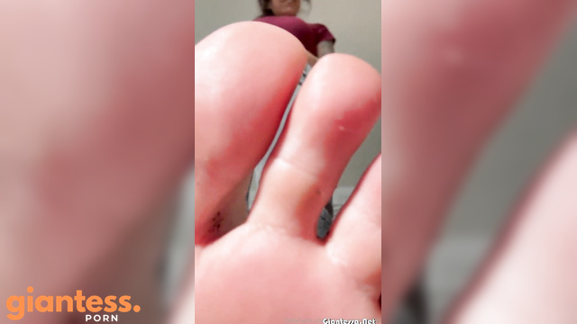 Larger Than Life - Stinky Sweet Sole: Giantess Play For Sole Sunday Traps Her Helpless Tiny