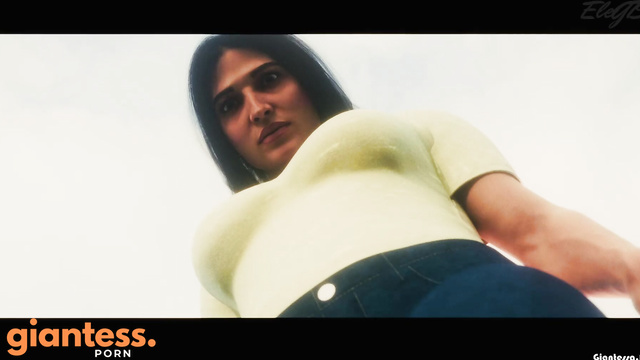EleGTS - Look Up From Beneath Her Big Slippers: Trapped Outdoors By This Giantess