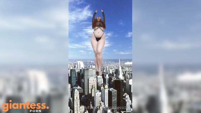 Larger Than Life - Huge Boobs Giantess Model Ginger: Massive Growth In The Middle Of The City