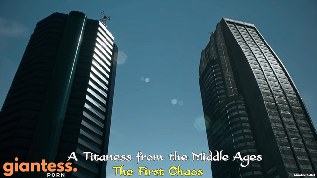 FoFe3D - Giant Titaness From Middle Ages Walking In The City And Smashing Tiny People