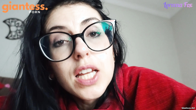 Loreena Fox - Pocket Sized Valentine Stares Helplessly At Big Ass Giantess Riding On A Dildo